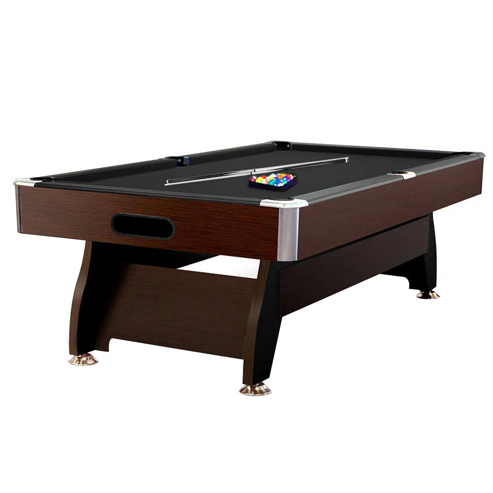 CUETIQ 8FT MDF Walnut Frame Pool Snooker Billiard Table with Accessories Pack - Image 19