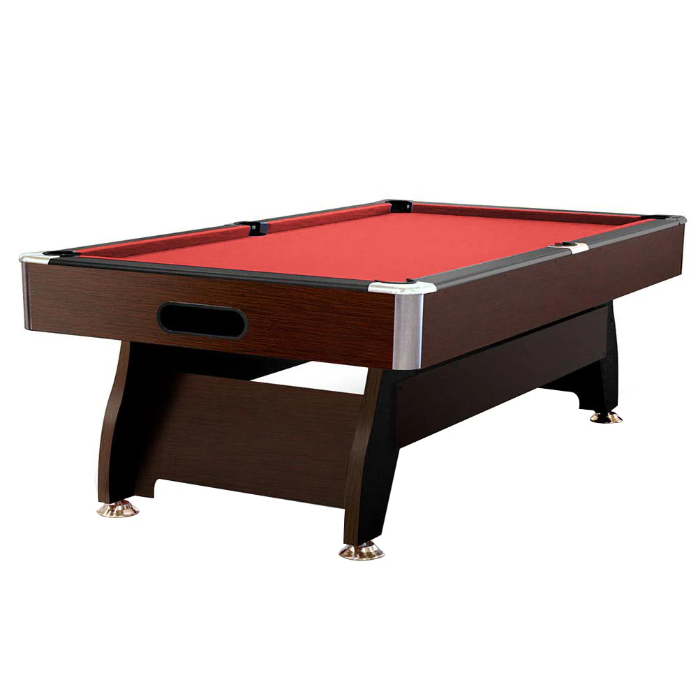 CUETIQ 8FT MDF Walnut Frame Pool Snooker Billiard Table with Accessories Pack - Image 25