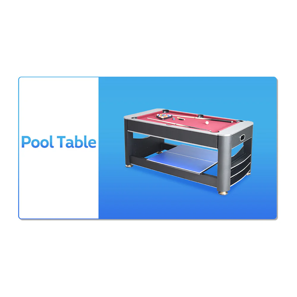 VERSA 6FT MDF 3-IN-1 Pool Table/Table Tennis Table/Air Hockey Black Frame - Image 12