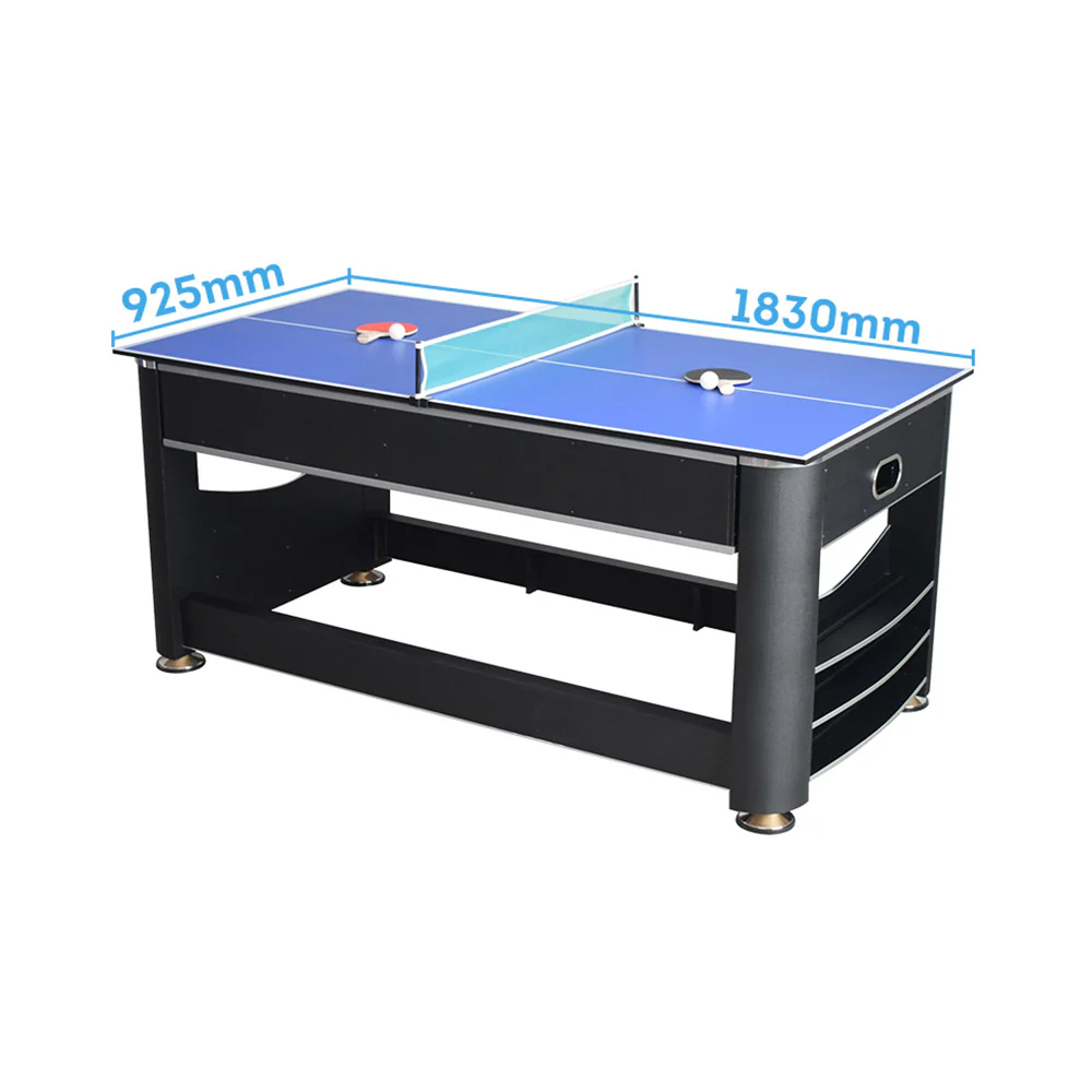 VERSA 6FT MDF 3-IN-1 Pool Table/Table Tennis Table/Air Hockey Black Frame - Image 16