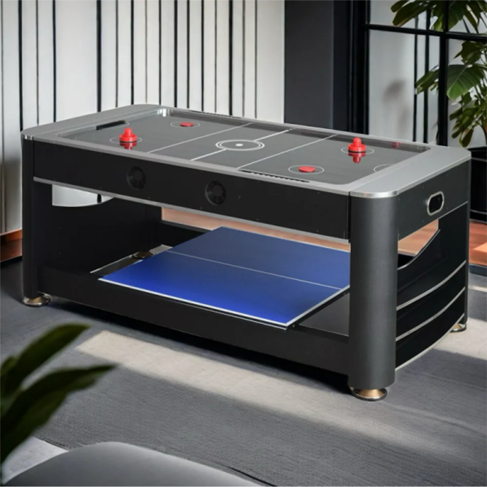 VERSA 6FT MDF 3-IN-1 Pool Table/Table Tennis Table/Air Hockey Black Frame - Image 3