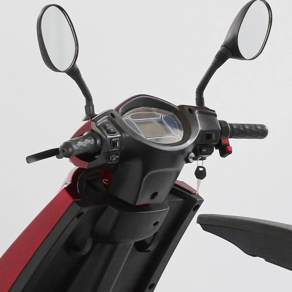 ROLLUX JCD414 500W 48V 20Ah Mobility Scooter Foldable Seat High Weight Capacity - Red - Image 5