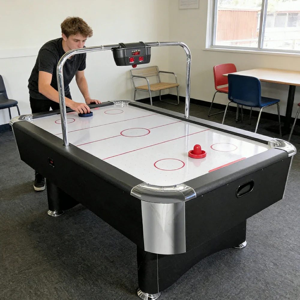 AIRMAX AH19 7FT Air Hockey Table With Bridge Electronic Scoreboard - Image 14