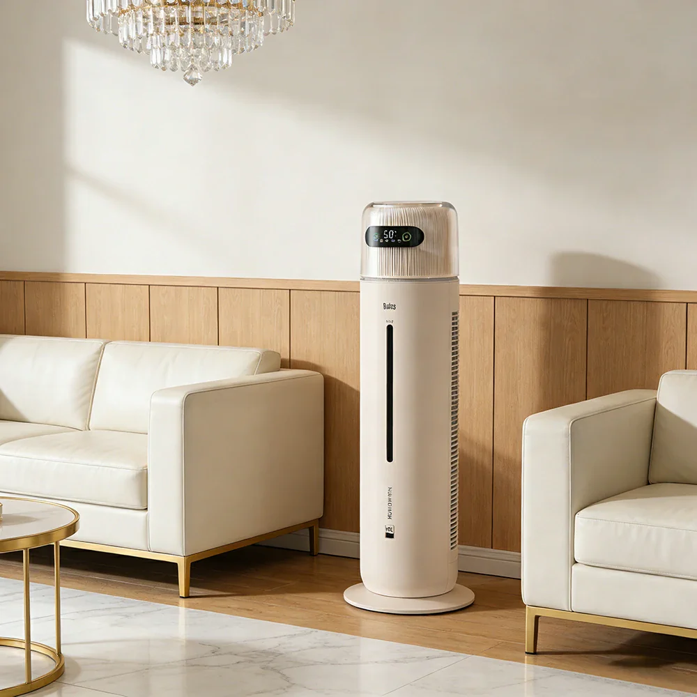 NEVORA Smart Floating Humidifier - 10L Large Capacity, UV Sterilisation, Intelligent Humidity Control, Quiet Operation - White - Image 4