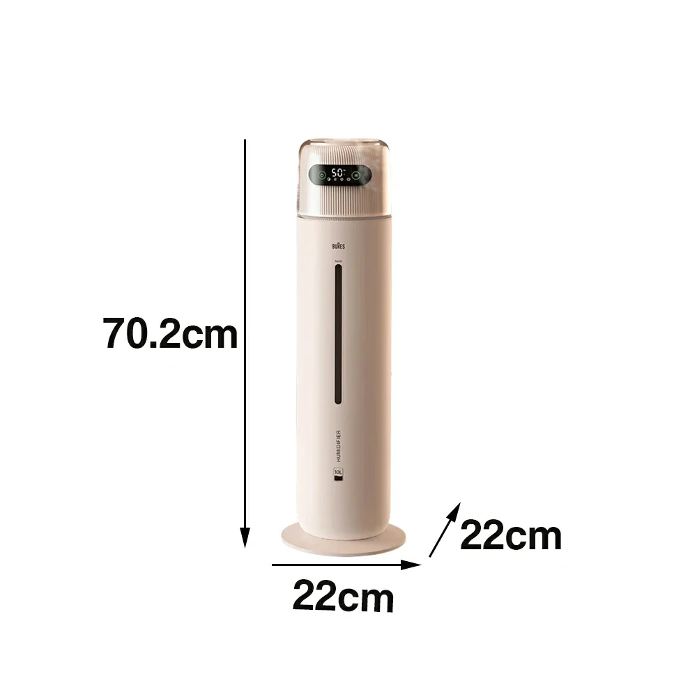 NEVORA Smart Floating Humidifier - 10L Large Capacity, UV Sterilisation, Intelligent Humidity Control, Quiet Operation - White - Image 5