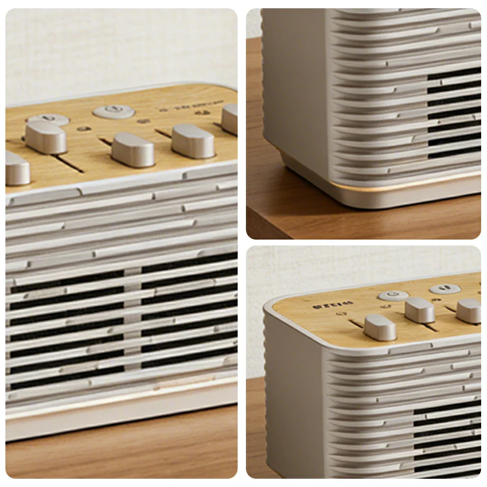 NEVORA White Noise Bluetooth Speaker Dual Speakers Rhythm Lighting Sleep and Meditation Design - Coffee - Image 3