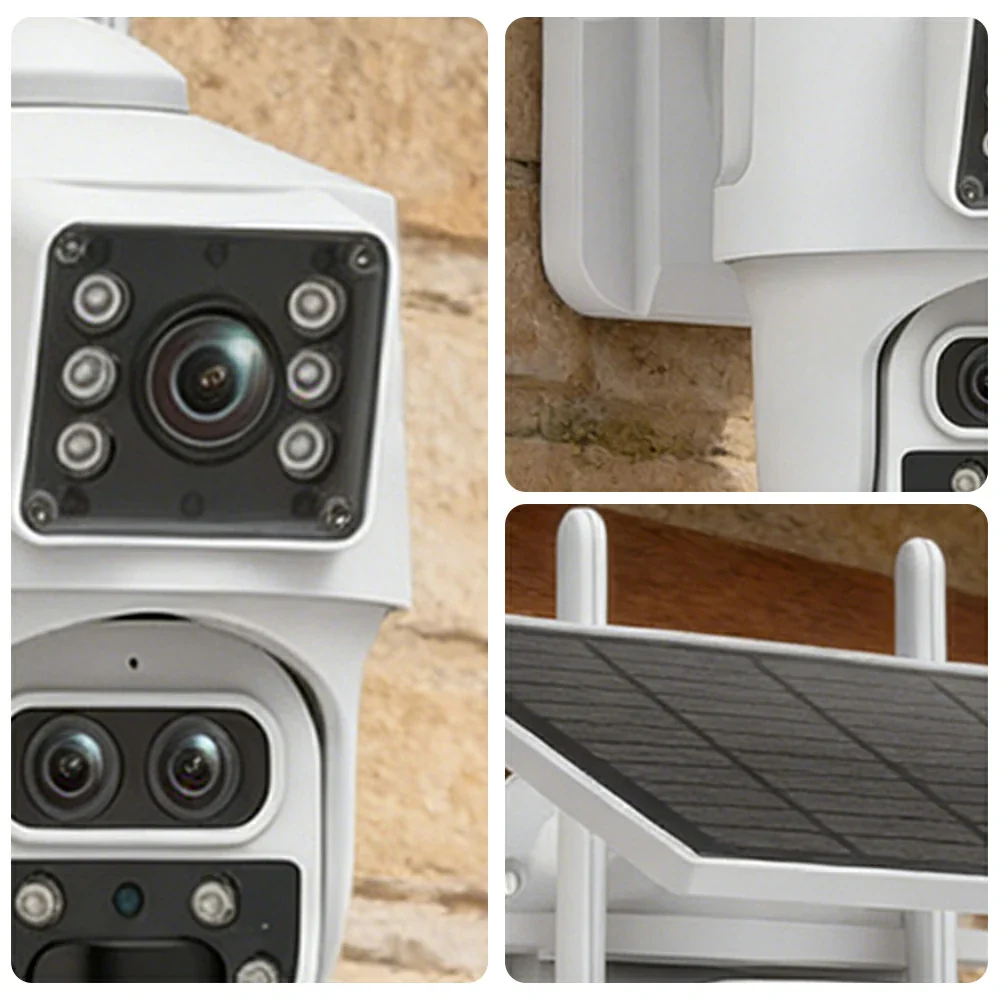 NEVORA Triple Lens Outdoor Security Camera 15x Zoom Solar Powered with Human Tracking and Night Vision - Image 3