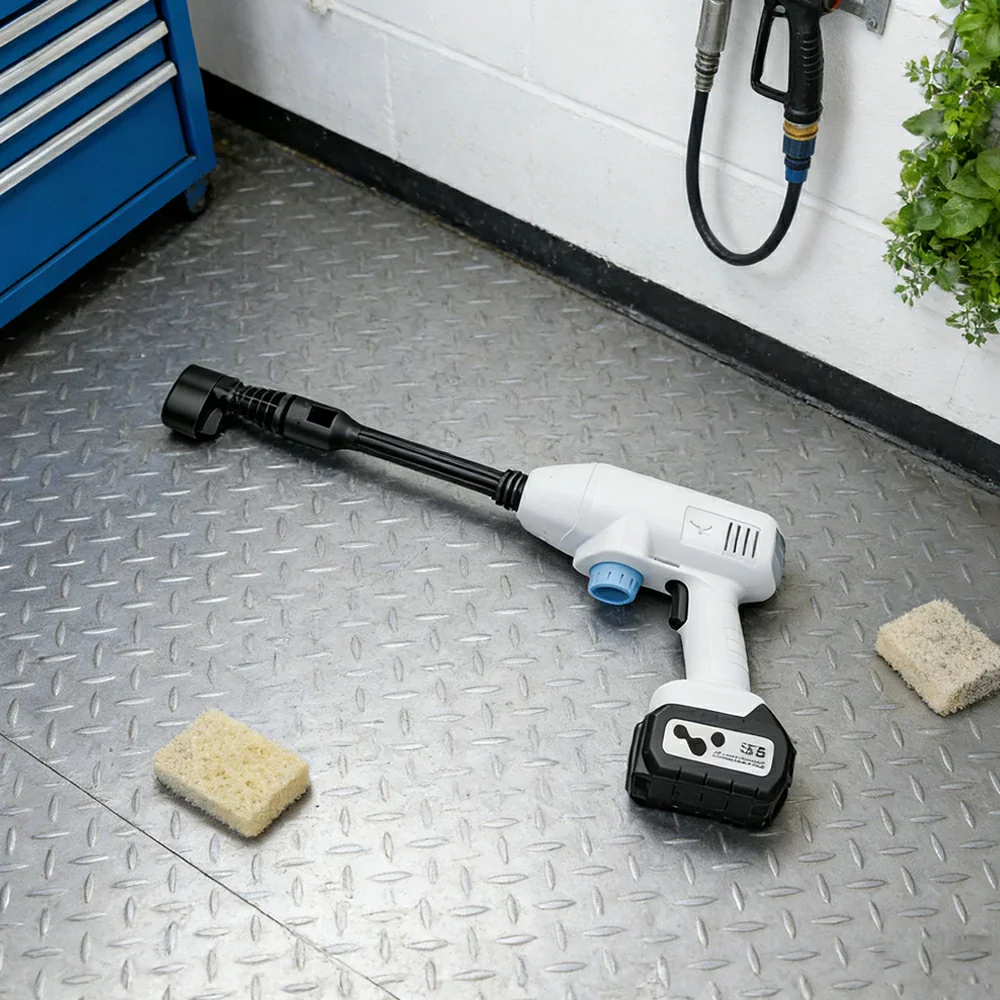 NEVORA Cordless Pressure Washer with 60000RPM Brushless Motor 24Bar High Pressure Lithium Battery Design - White - Image 2
