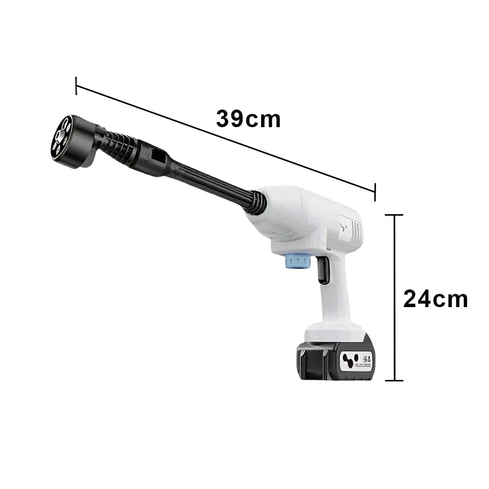 NEVORA Cordless Pressure Washer with 60000RPM Brushless Motor 24Bar High Pressure Lithium Battery Design - White - Image 5