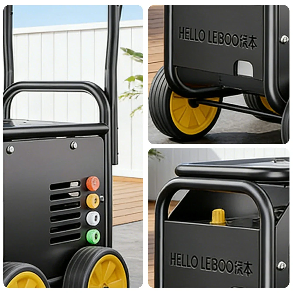 NEVORA Commercial High Pressure Washer 3000W 100 Bar Steel Body Copper Motor with Off Road Wheels - Image 3