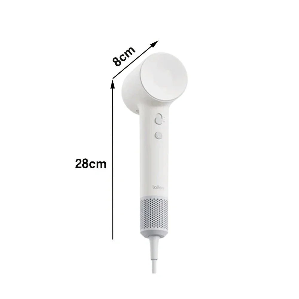 NEVORA High-Speed Hair Dryer - Intelligent Temperature Control, 200M Negative Ions, Low Noise, Magnetic Nozzle - White - Image 5
