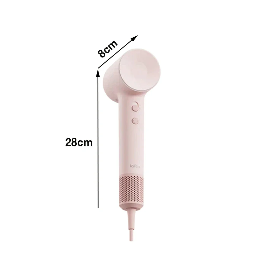 NEVORA High-Speed Hair Dryer - Intelligent Temperature Control, 200M Negative Ions, Low Noise, Magnetic Nozzle - Pink - Image 5