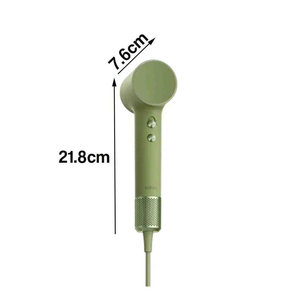 NEVORA High-Speed Hair Dryer - 110,000RPM Powerful Airflow, Soft-Touch Coating, 200M Negative Ions, Child Safe Mode - Green - Image 5