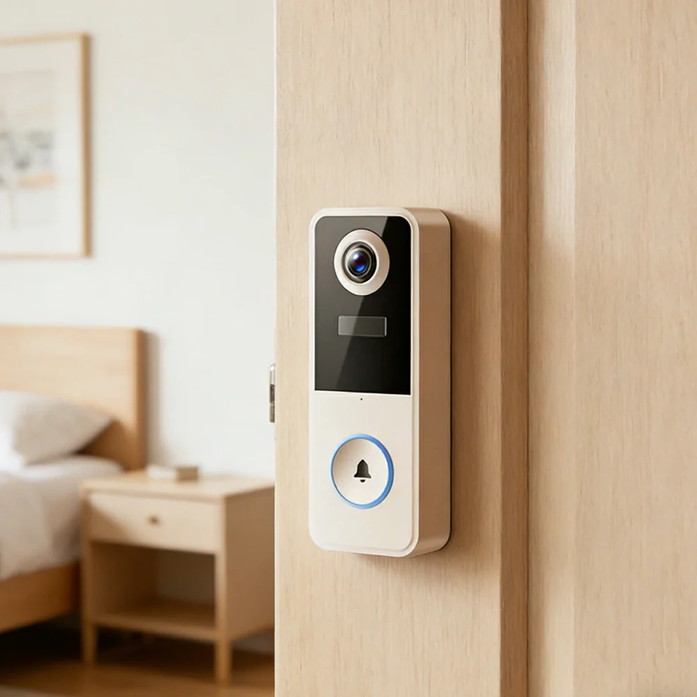 NEVORA Smart Video Doorbell Camera Wireless Battery Powered with Two Way Talk Ultra Wide View - White - Image 2