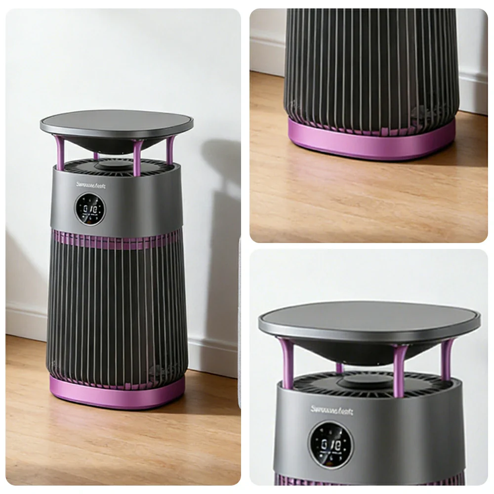 NEVORA Smart Pet Air Purifier with Heated Cat Bed - HEPA Filtration, Odour Control, Quiet Operation, All-in-One Design - Purple - Image 3