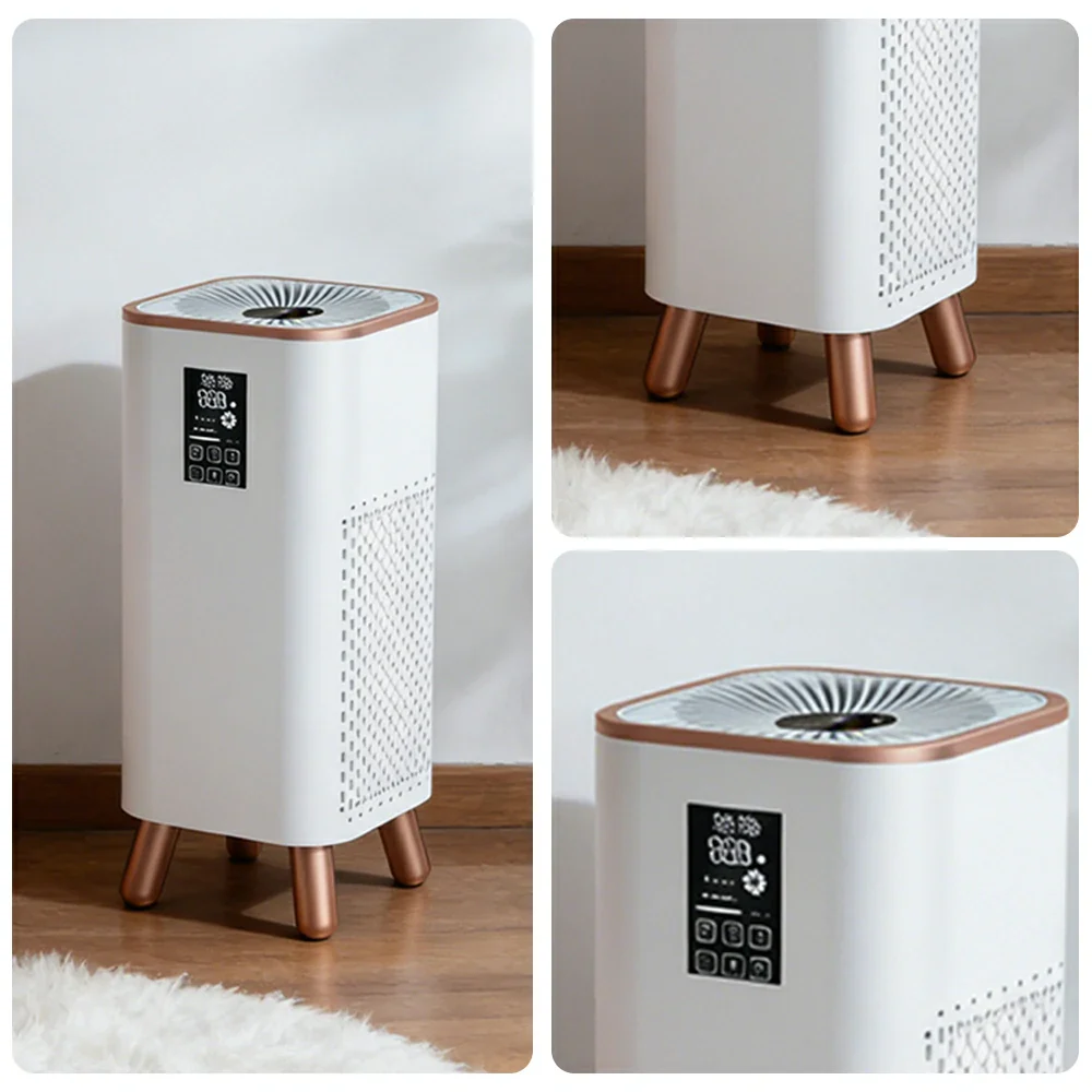 NEVORA Formaldehyde Removal Air Purifier - UV Sterilisation, HEPA Filtration, Allergy Relief, Family Safe Design - Gold - Image 3