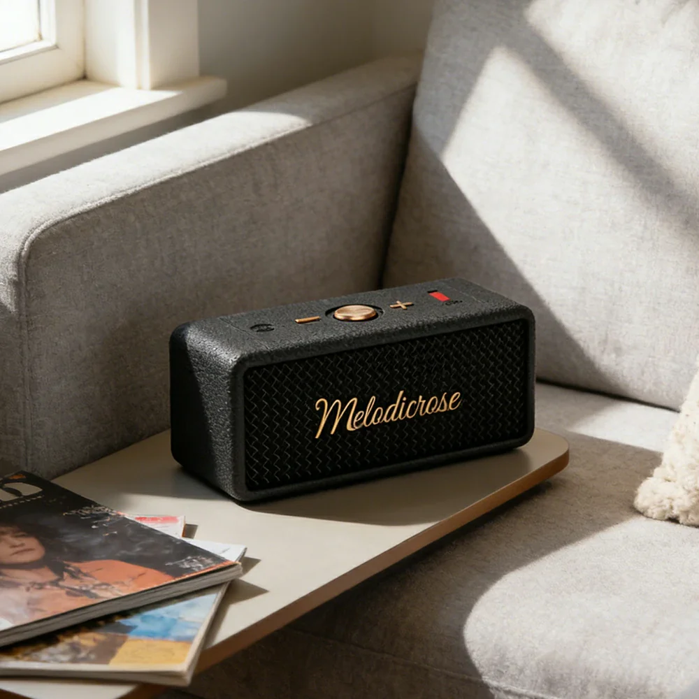 NEVORA Portable Bluetooth Speaker Waterproof Dustproof Long Battery Life Compact Design - Black - Image 4