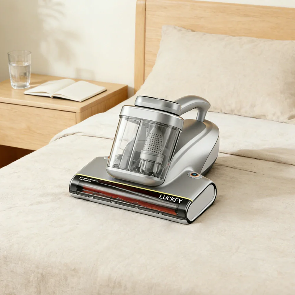 NEVORA Mite Remover with 700W Motor 18000Pa Suction Ultrasonic UV Sterilisation and Hot Air Drying - Silver - Image 3