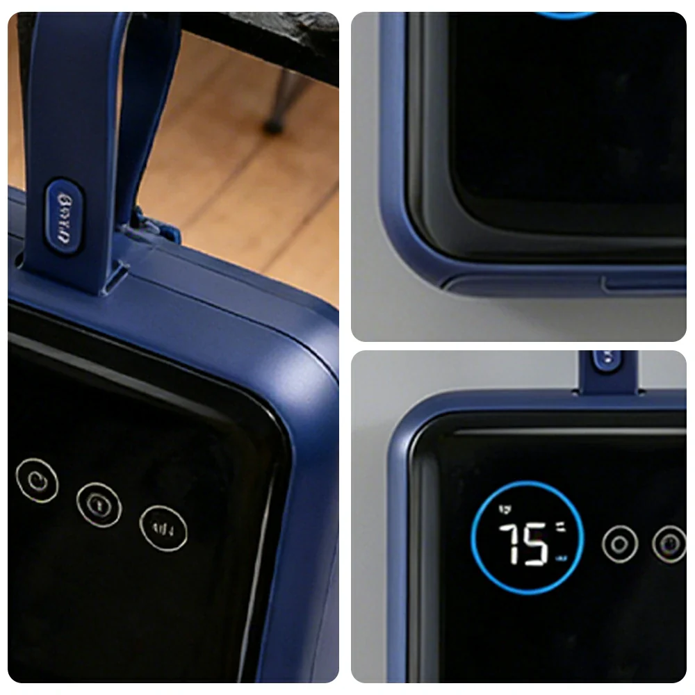 NEVORA Portable Clothes Dryer 360-560W Touch Control 750ml Capacity Ultra-Quiet Design - Blue - Image 3