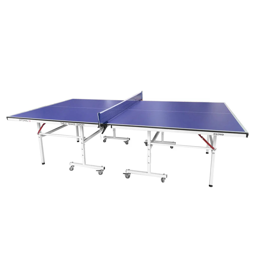 PRIMO Optimal 16mm Indoor  Blue Top Foldable Solo Play Table Tennis Pingpong Table-Bats Balls Net - Image 5