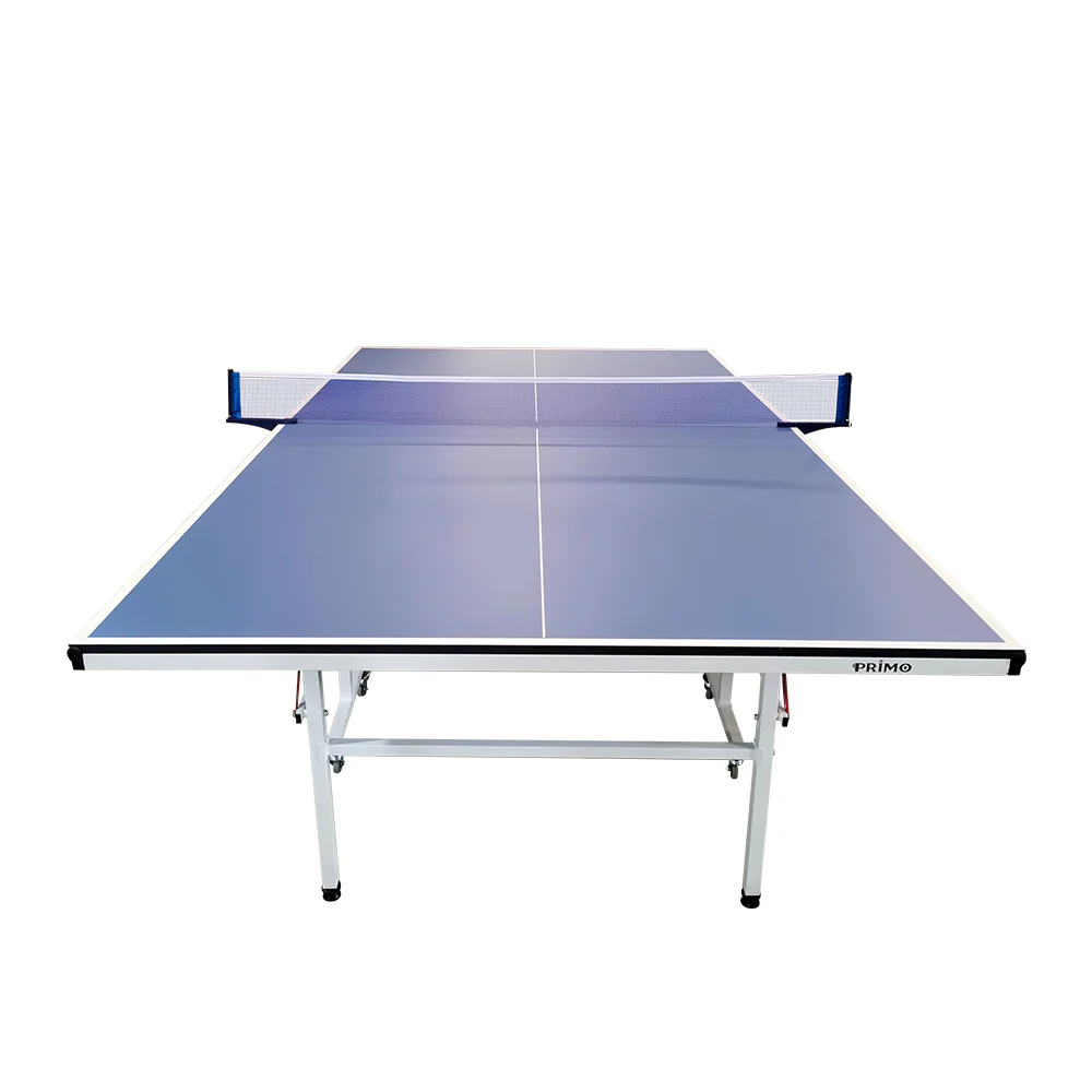 PRIMO Optimal 19mm Indoor Blue Foldable Solo Play Table Tennis Pingpong Table-Bats Balls Net - Image 4