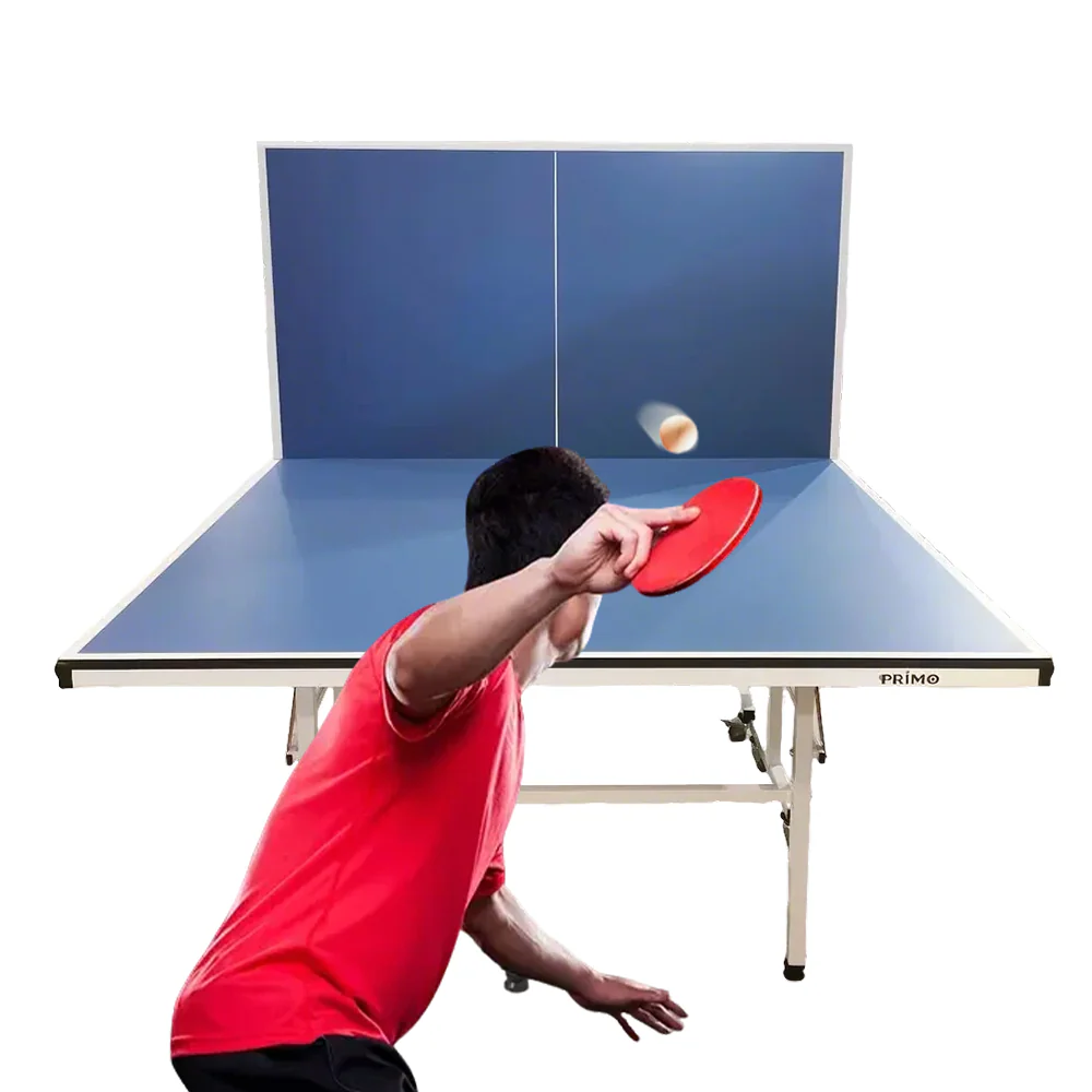 PRIMO Optimal 19mm Indoor Blue Foldable Solo Play Table Tennis Pingpong Table-Bats Balls Net - Image 9