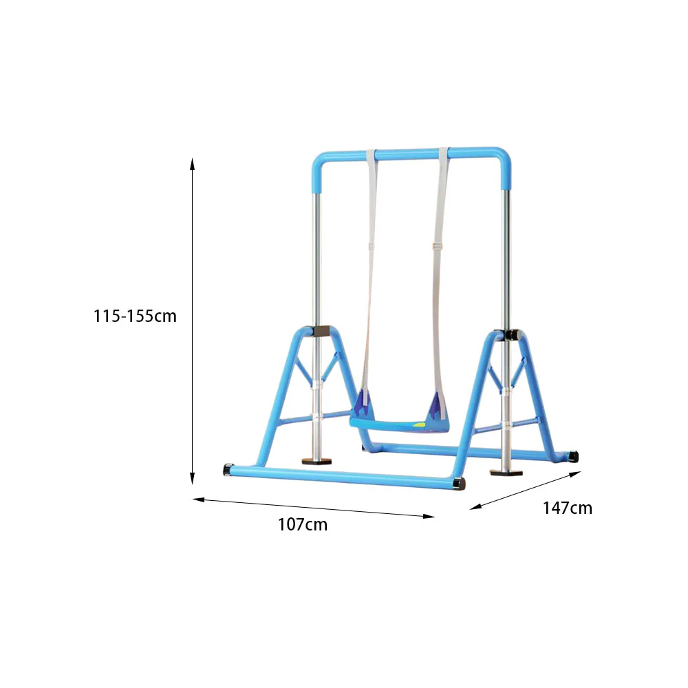 WIGLOO 115-155cm Adjustable Height Foldable Kids Horizontal Bar Chin Up Pull Up Bar - Image 21