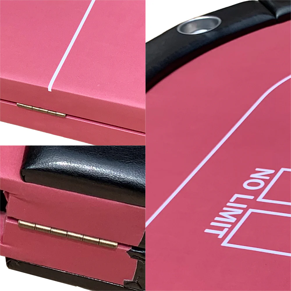 VERSA PK017 7 MDF Foldable Poker Table 10 Players Game Room - Red - Image 4