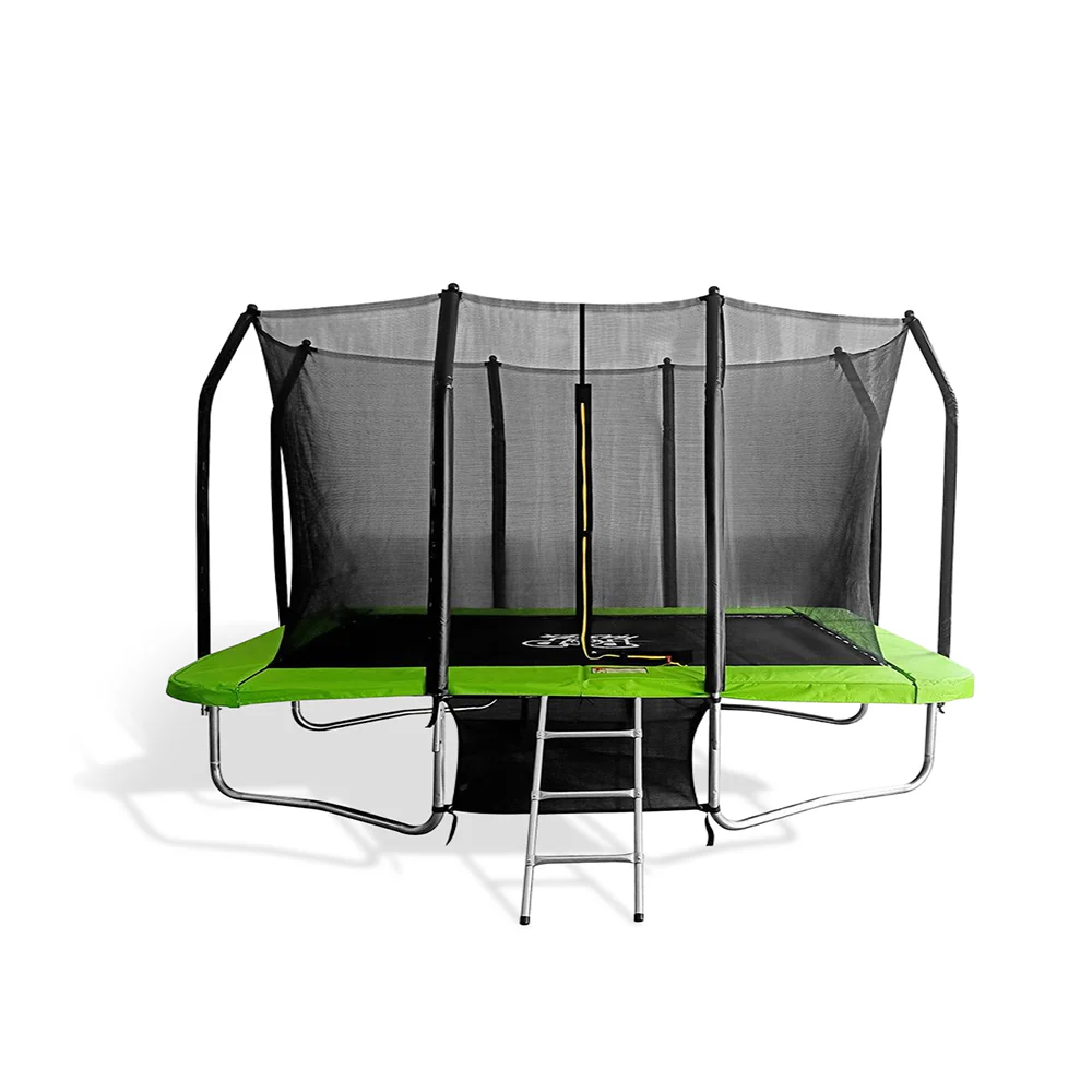 POP MASTER 6FT x 9FT Rectangular Trampoline with Spring Ladder Safety Net Kids