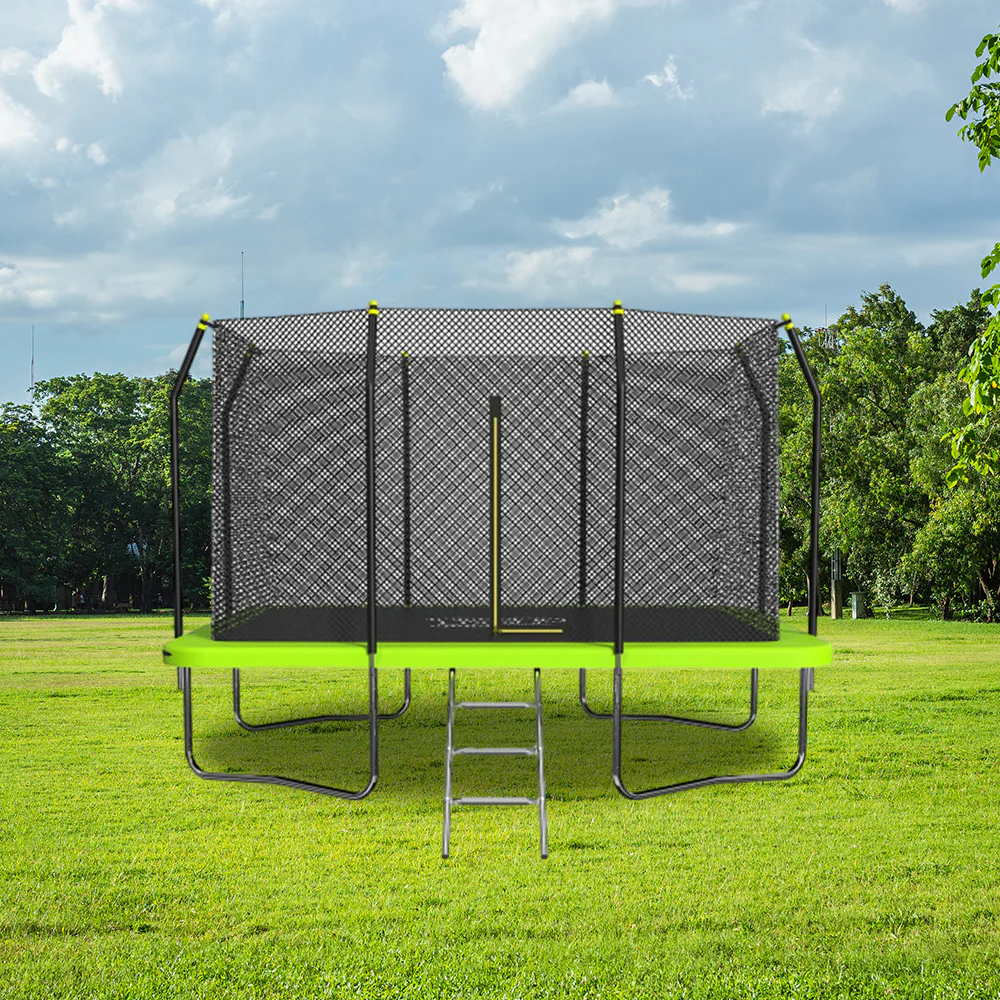 POP MASTER 6FT x 9FT Rectangular Trampoline with Spring Ladder Safety Net Kids - Image 2