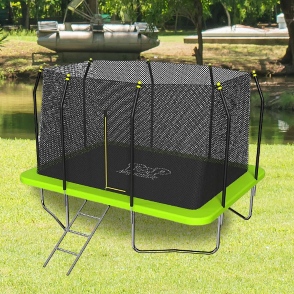 POP MASTER 6FT x 9FT Rectangular Trampoline with Spring Ladder Safety Net Kids - Image 6