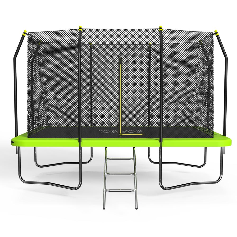 POP MASTER 7FT x 10FT Rectangular Trampoline with Spring Ladder Safety Net Kids - Image 2