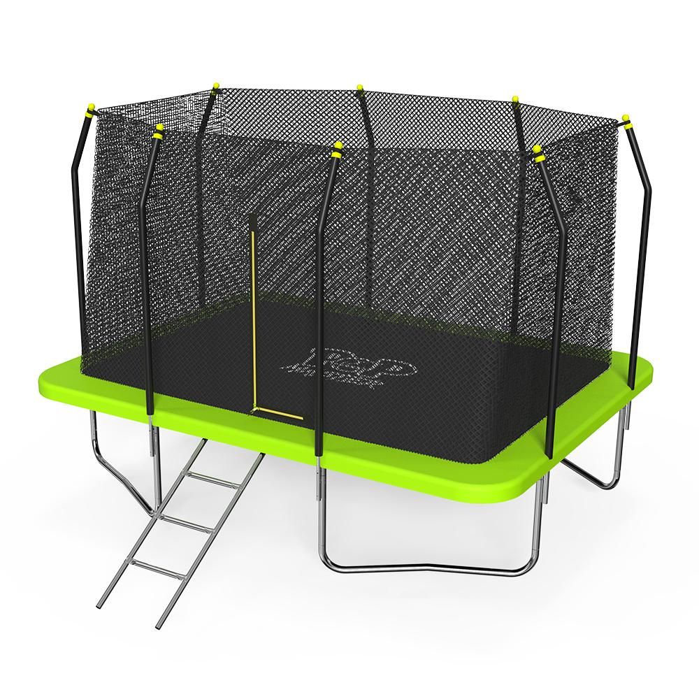 POP MASTER 7FT x 10FT Rectangular Trampoline with Spring Ladder Safety Net Kids - Image 3