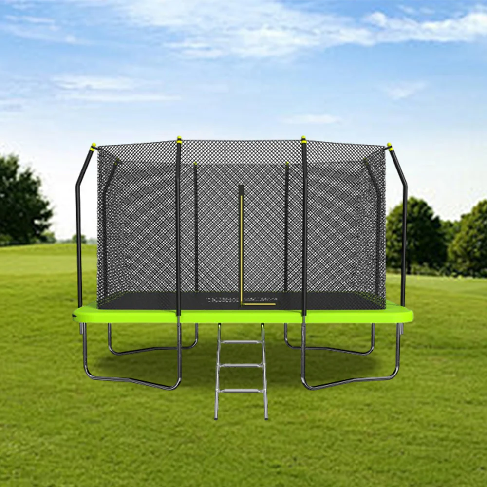 POP MASTER 7FT x 10FT Rectangular Trampoline with Spring Ladder Safety Net Kids - Image 4