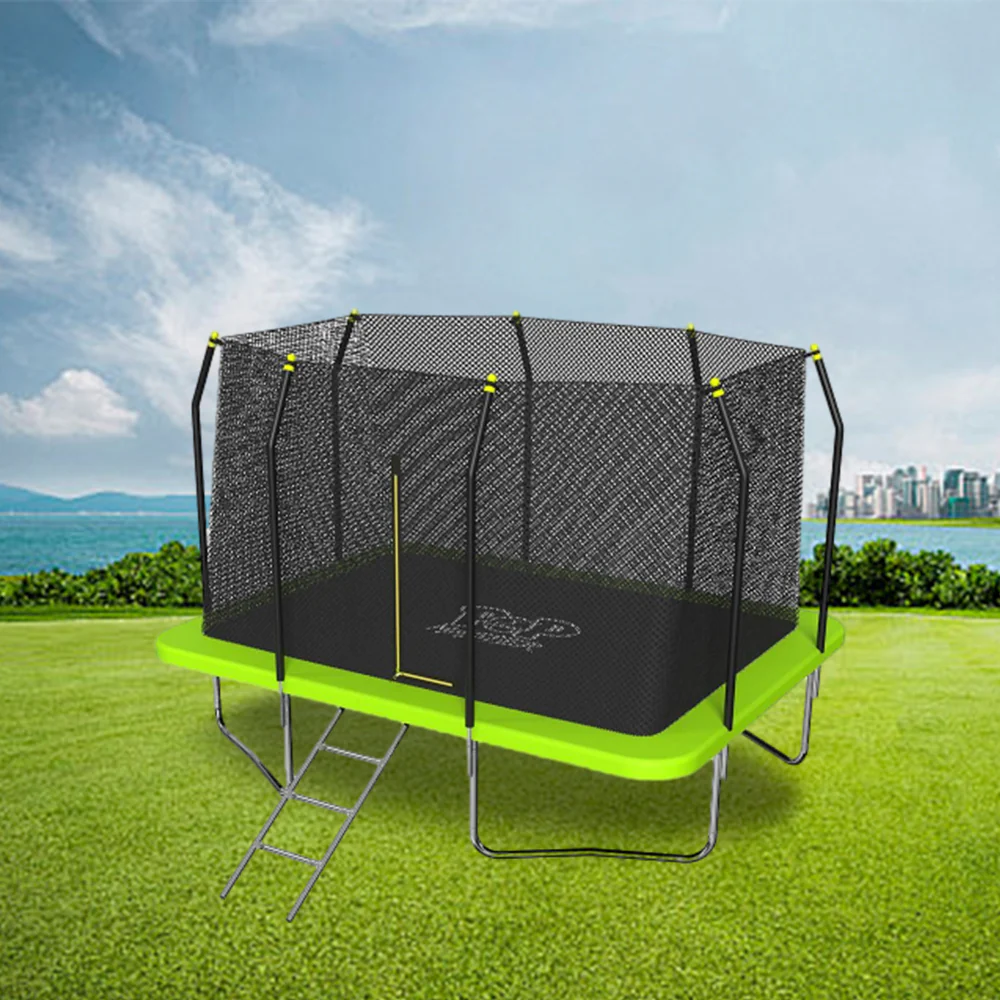 POP MASTER 7FT x 10FT Rectangular Trampoline with Spring Ladder Safety Net Kids - Image 5
