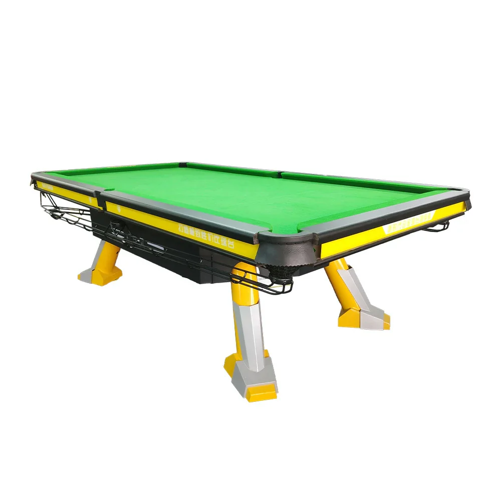 QUESLA 9FT High-End Billiard Table - Oak Carbon Fiber Rail, Precision Slate Surface, Colorful Underframe, Free Accessories Package