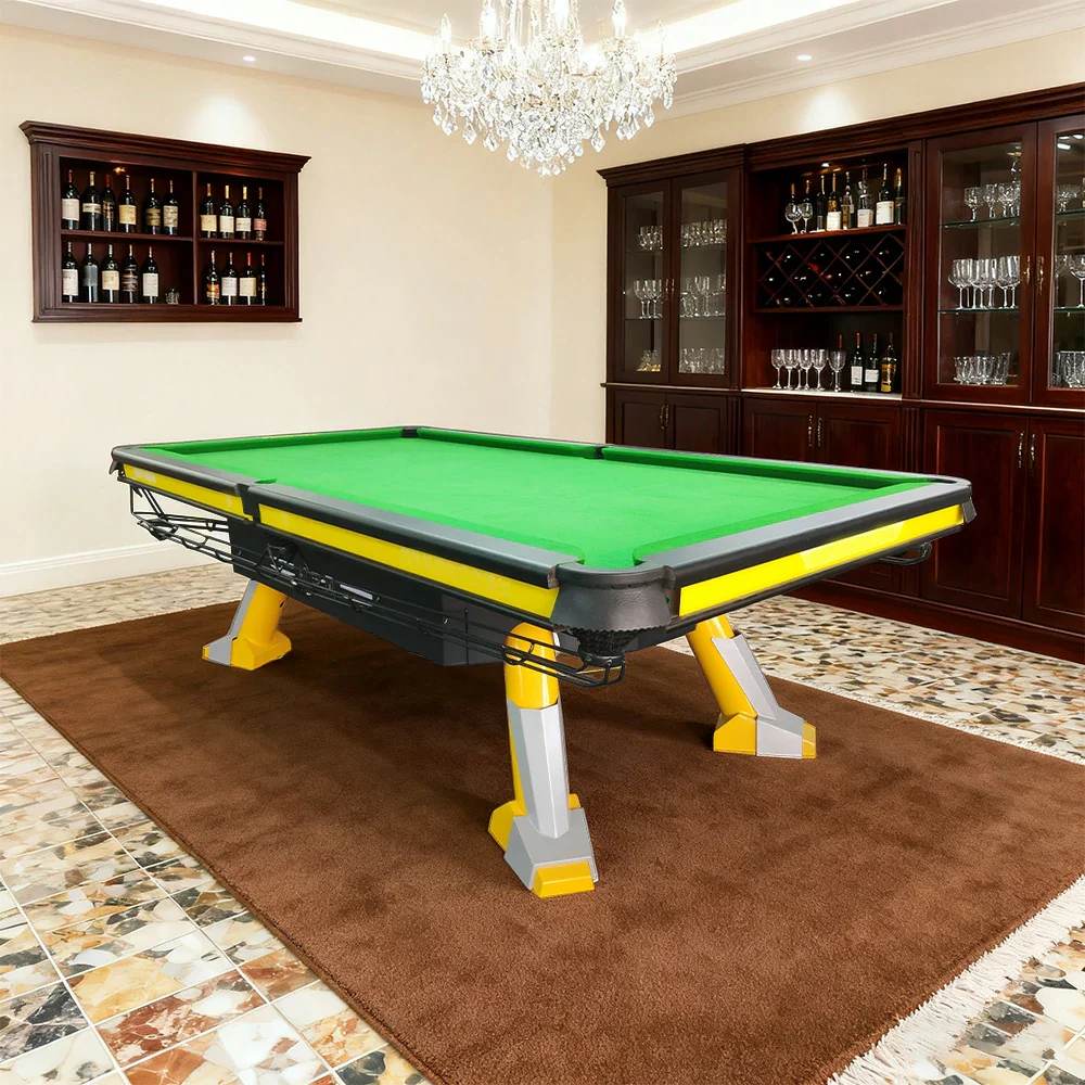 QUESLA 9FT High-End Billiard Table - Oak Carbon Fiber Rail, Precision Slate Surface, Colorful Underframe, Free Accessories Package - Image 2