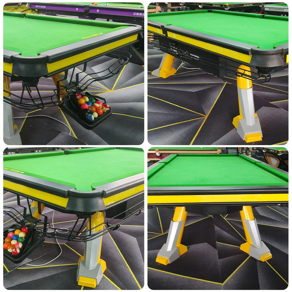 QUESLA 9FT High-End Billiard Table - Oak Carbon Fiber Rail, Precision Slate Surface, Colorful Underframe, Free Accessories Package - Image 3