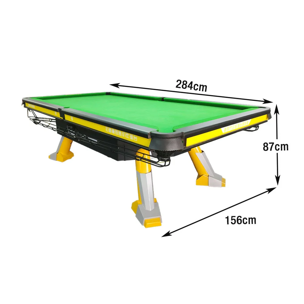 QUESLA 9FT High-End Billiard Table - Oak Carbon Fiber Rail, Precision Slate Surface, Colorful Underframe, Free Accessories Package - Image 5