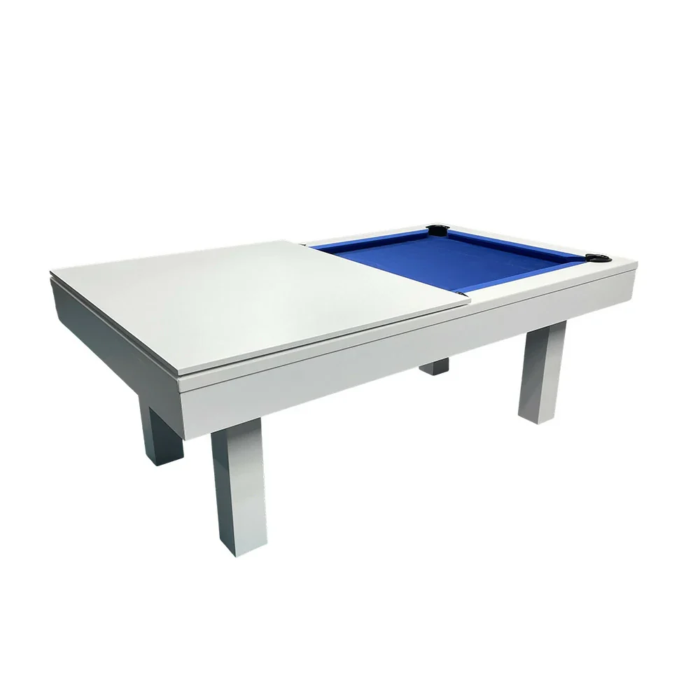 QUESLA 7FT Luxurious Slate Pool /Dining / Billiard Table Free Accessories- White Frame Blue Felt - Image 3