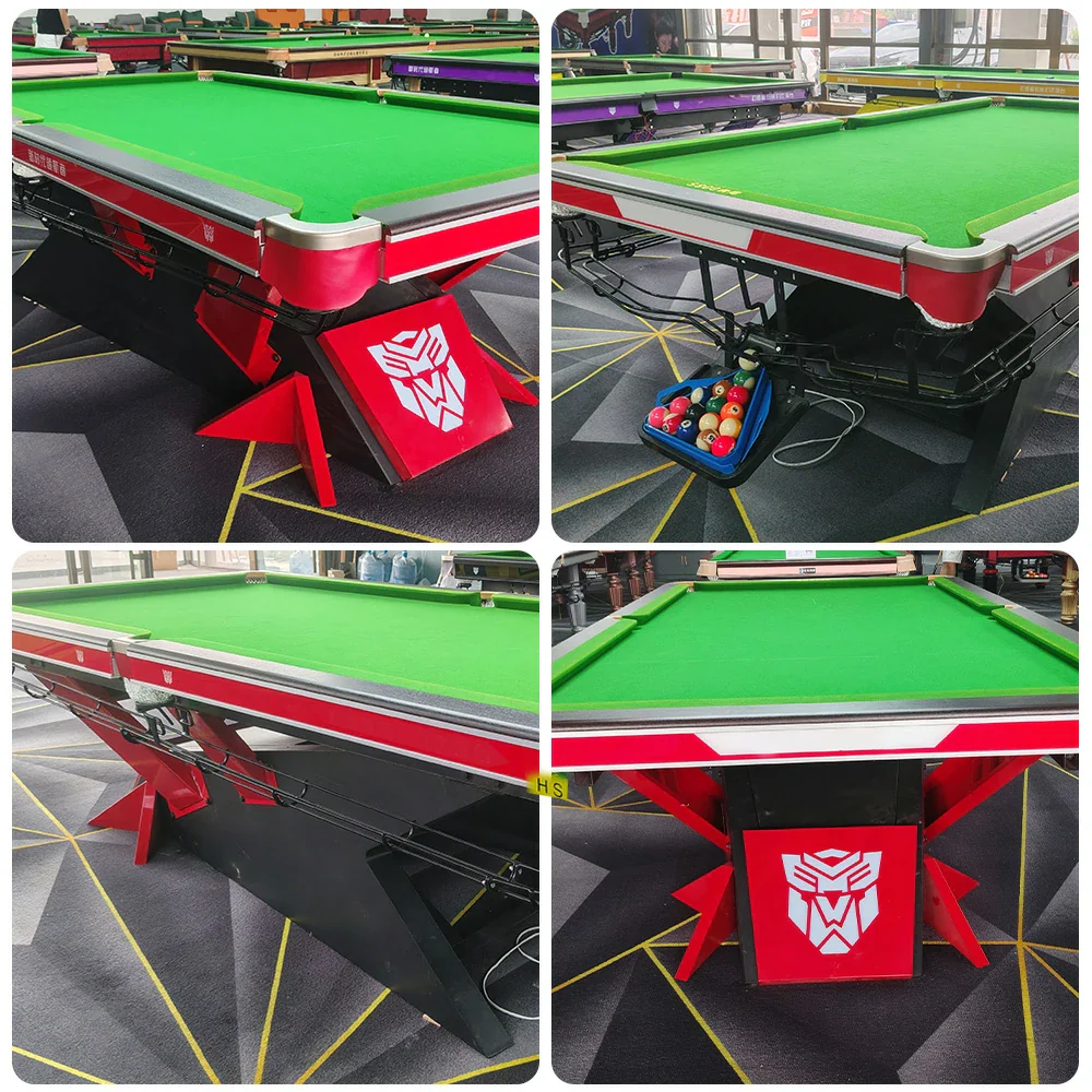 QUESLA 9FT Billiard Table - Oak & Iron Bamboo Build, Polished Marble Surface, Alloy Pockets, Precision Play, Free Accessories Package - Image 3