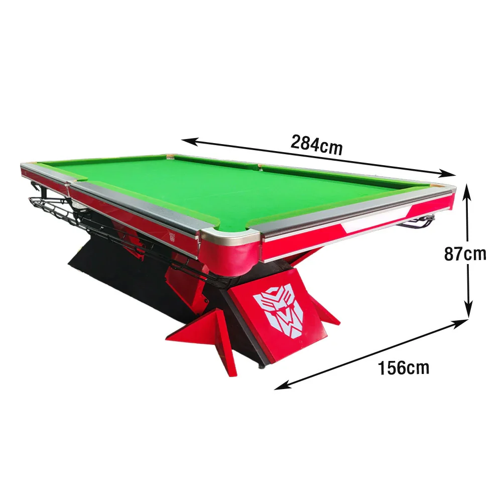 QUESLA 9FT Billiard Table - Oak & Iron Bamboo Build, Polished Marble Surface, Alloy Pockets, Precision Play, Free Accessories Package - Image 5