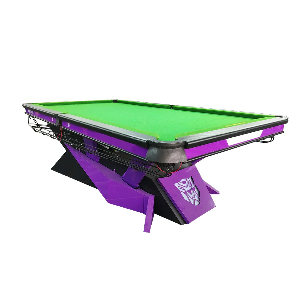 QUESLA 9FT Billiard Table - Oak Carbon Fiber Rail, Bluestone Slate Surface, Alloy Pockets, Durable Precision Play, Free Accessories Package