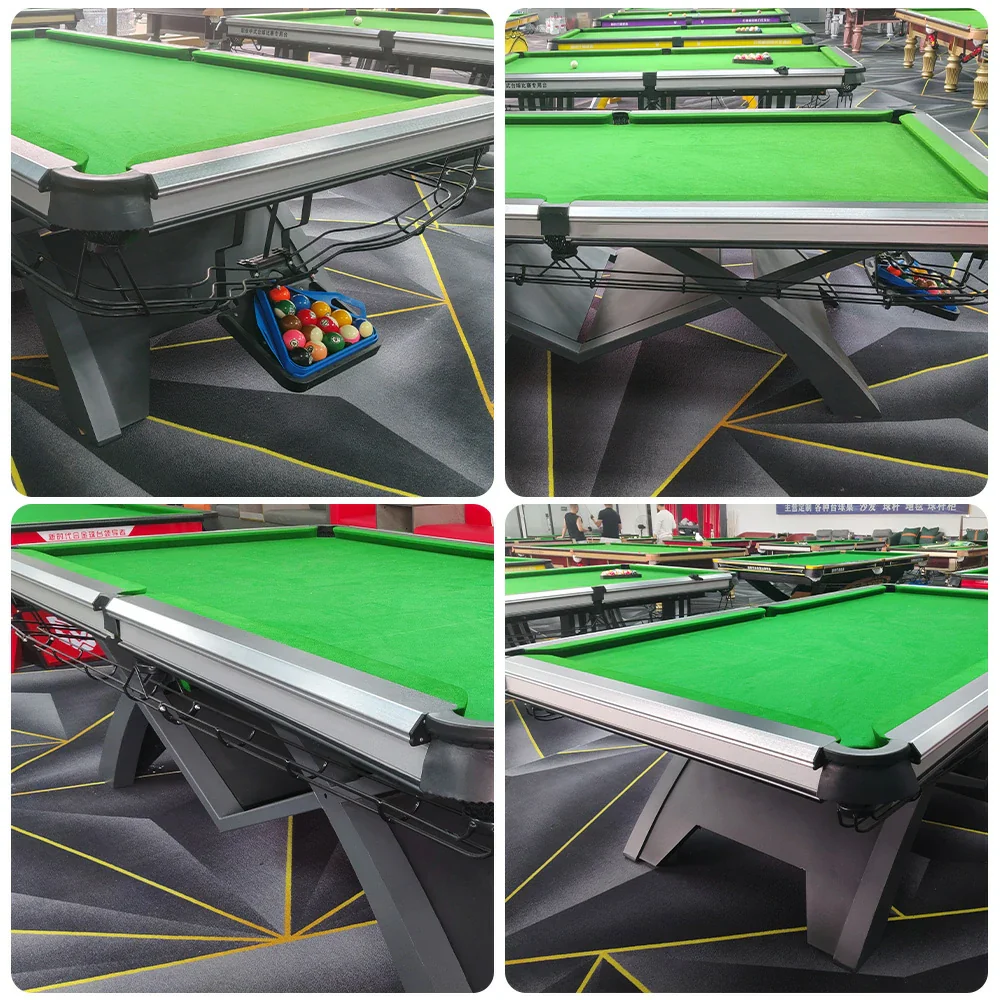 QUESLA 9FT Billiard Table - 1.2cm Solid Build, Oak & Aluminum Alloy Frame, Copper Pockets, Stable Precision Play, Free Accessories Package - Image 3