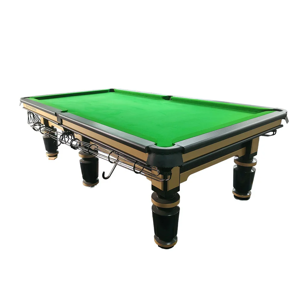 QUESLA 9FT Billiard Table - Solid Oak Frame, Bluestone Slate Surface, Durable Copper Pockets, Free Accessories Package