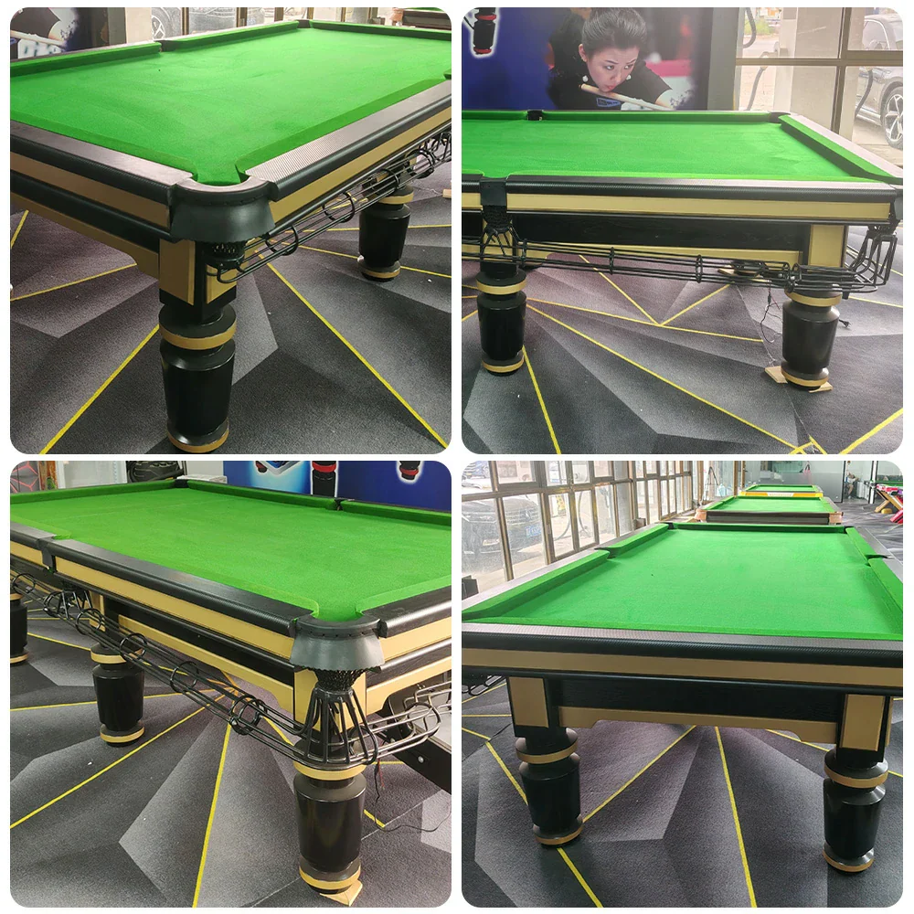 QUESLA 9FT Billiard Table - Solid Oak Frame, Bluestone Slate Surface, Durable Copper Pockets, Free Accessories Package - Image 3