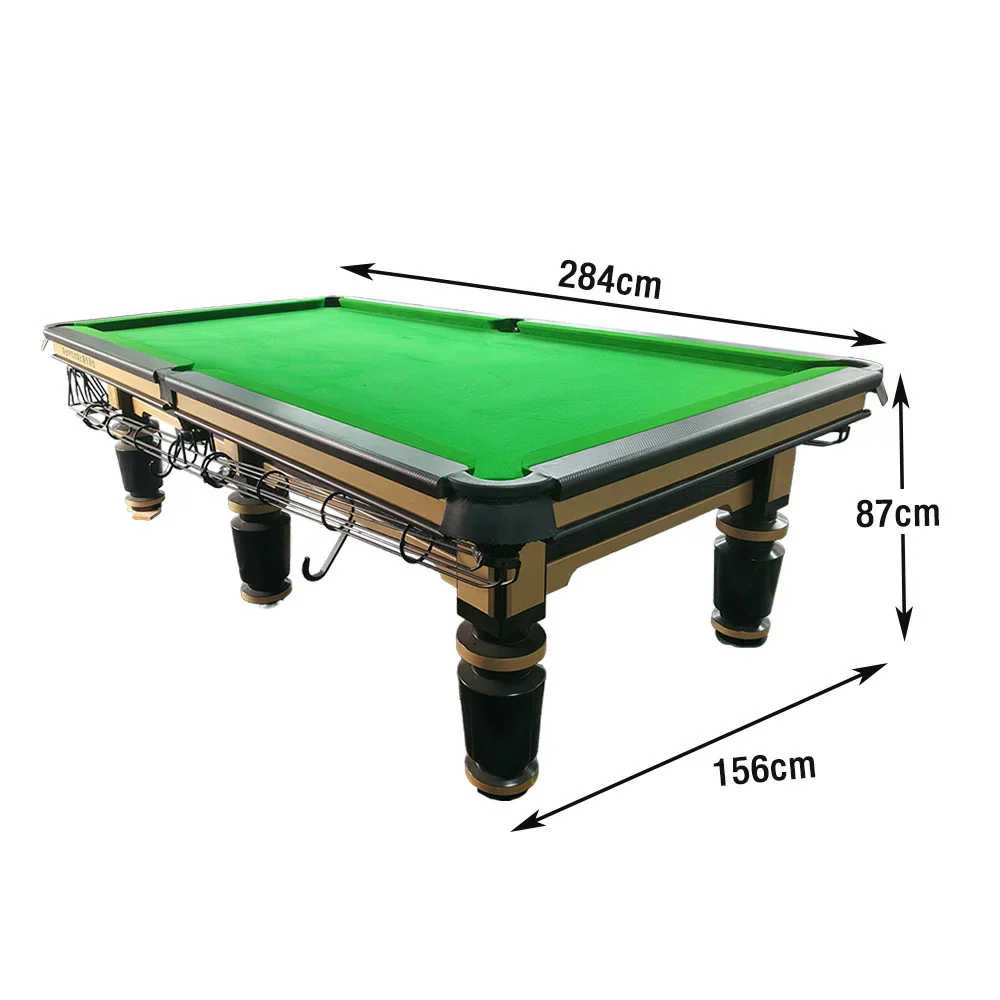 QUESLA 9FT Billiard Table - Solid Oak Frame, Bluestone Slate Surface, Durable Copper Pockets, Free Accessories Package - Image 5