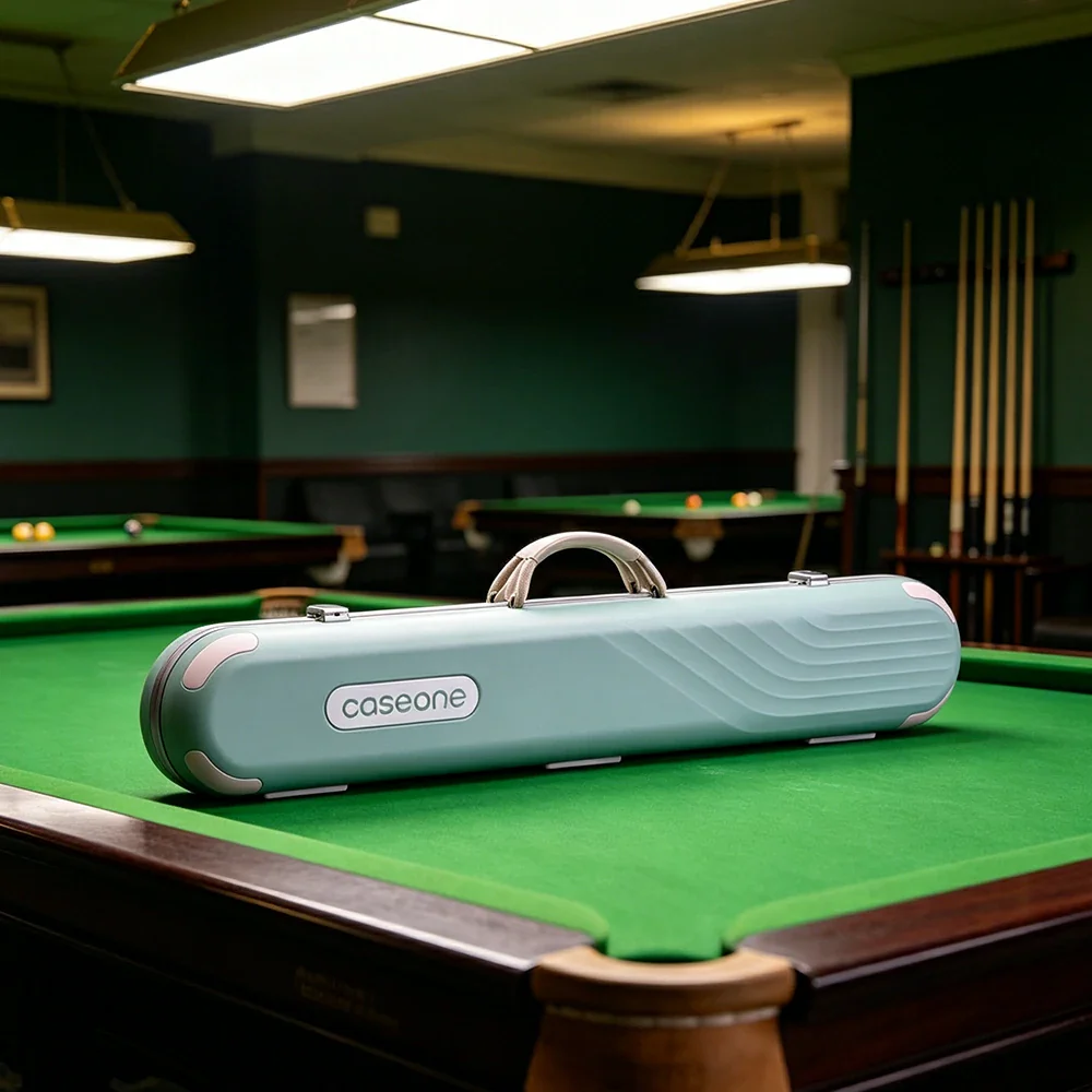 QUESLA Billiard Cue Case 3 Butts 4 Shafts EVA Hard Shell Waterproof Portable Storage 83.5cm Home Club Travel Use - Blue - Image 2