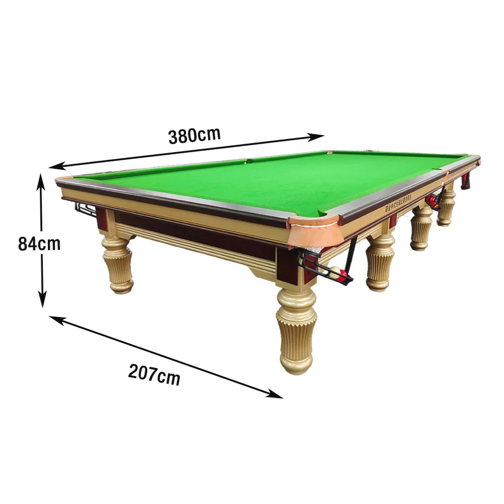 QUESLA 12FT Billiard Table Solid Pine Frame, Copper Pockets, Bluestone Slate Surface, Free Accessories Package - Image 5