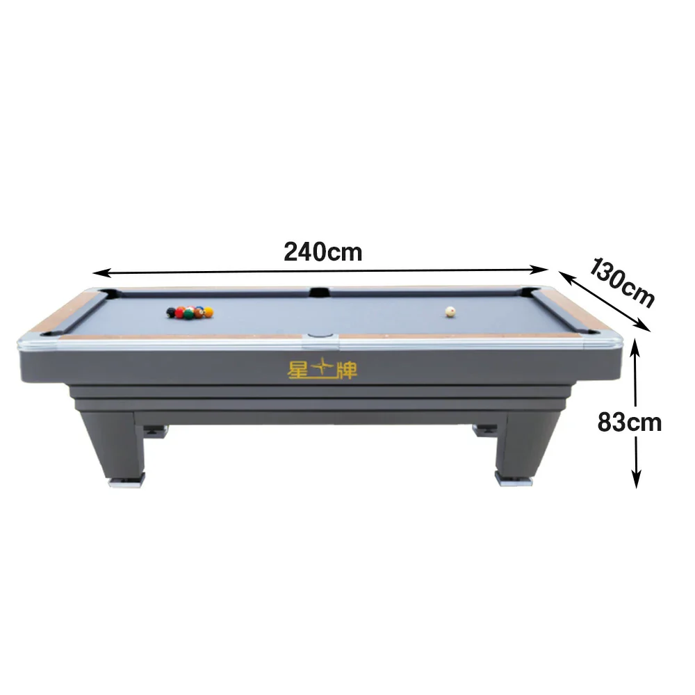 XINGPAI Amber 7/8/9FT Slate Pool Table, Carbon Steel Frame with Oak-Pine Construction, Premium Rubber Cushions, Ivory Finish, Tournament-Grade Professional Design, Free Accessories Package - Grey - Image 7
